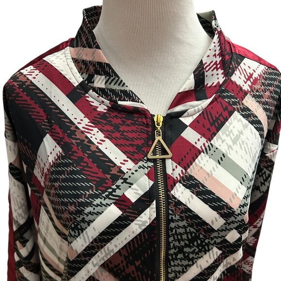 Ashley Stewart Sport Womens Size 30/32 - 5X Jacket Multicolor Plaid Full Zip NWT - Picture 4 of 10